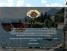 Tablet Screenshot of bellaggiocafe.com